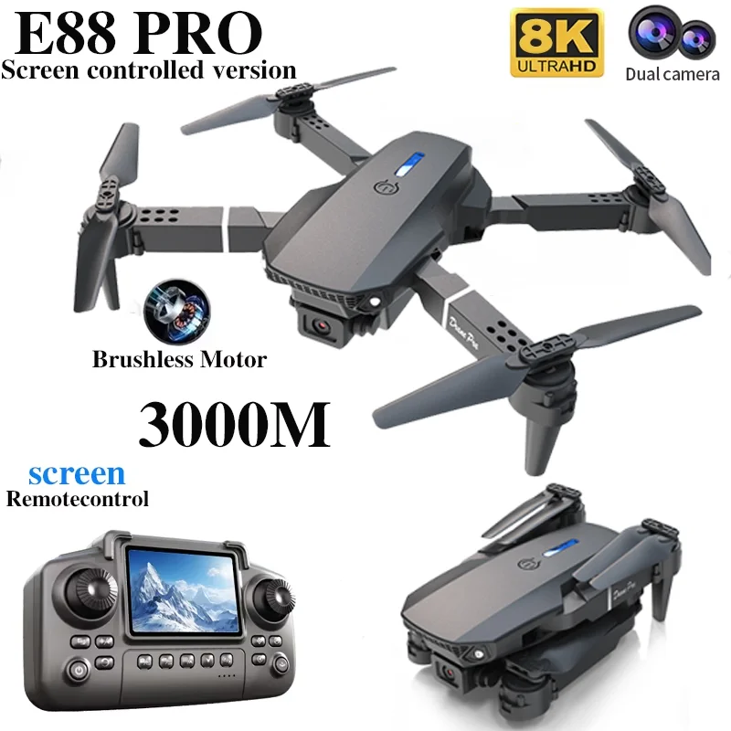 Profesyonel E88 PRO Drone, Ekr - Drone Camera 4K incelemesi ve fiyatı